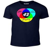 DEKKRYLABZAA Men's T-Shirt Mens Answer is 42 Inspired by Hitchhikers Guide to The Galaxy Sci FI Black XXL
