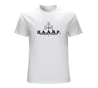 DEKKRYLABZAA Trendy T-Shirt HAARP Project Weather Manipulation USA Military Erdbeben Research Men Black XL