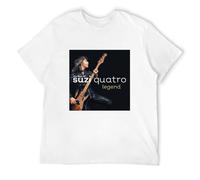 DEKKRYLABZAA Unisex T-Shirt Suzi Quatro LegendHeavyweights Black AnimeVintage Mens Black XL