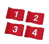 DEKKRYNFV 4Pcs Numbered Golfs Practice Flag with Clear 1 2 3 4 Numerals Oxford Cloth Small Putting Golfs Flags Easy to Use for Yard Backyard Garden Practice