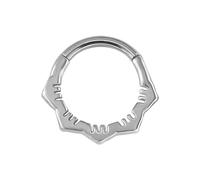 DEKKRYNFV Anneaux de nez simples en cristal pour septum Clickers en acier inoxydable, accessoire de piercing pour cartilage d'oreille, bijoux de corps, accessoires de festival de musique, H, Comme