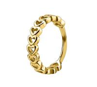 DEKKRYNFV Anneaux de nez simples en cristal pour septum Clickers en acier inoxydable, accessoire de piercing pour cartilage d'oreille, bijoux de corps, accessoires de festival de musique, Petite