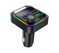 DEKKRYNFV Bluetooth-Compatible 5.3 Car Radio Transmitter with Highly Speed PD20W Charging Port Builts in Mics HandsFree Calling FM Transmitter for Car