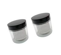 DEKKRYNFV Bocal de nettoyage robuste en acier inoxydable et verre pour bijoux délicats, pierres précieuses, perles, boucles d'oreilles