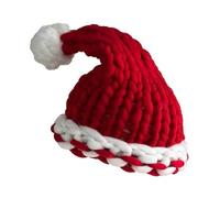 DEKKRYNFV Bonnet de Père Noël épais au crochet pour fête de Noël, rassemblements saisonniers, accessoires de vacances saisonnières, chapeaux de Père Noël, accessoires de festival, bonnets tricotés