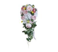 DEKKRYNFV Bouquet De Mariée Fait À La Main Décoration De Mariage Fleurs Combo Roses Pour Une Célébration D'anniversaire Gracieuse En