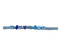 DEKKRYNFV Bracelet de montre en maille en acier inoxydable avec cœur pour femme et fille - Bijoux esthétiques en forme de cœur pour couples