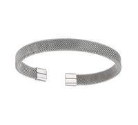 DEKKRYNFV Bracelet minimaliste en acier inoxydable en forme de C léger unisexe en forme de C, bijoux pour couples, bijoux en maille antirouille, taille unique, Comme décrit