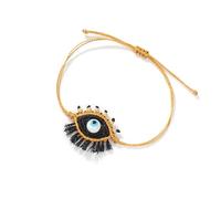 DEKKRYNFV Breloque œil en verre blanc réglable pour couples, bijoux faits à la main, design inspiré de la dopamine, bracelet confortable et réglable, taille unique, Comme décrit
