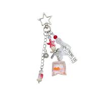 DEKKRYNFV Breloque pour téléphone en alliage et résine - Joli pendentif en forme de poisson - Thème océans - Pour accrocher des sacs, sacs à main, clés, cordon de téléphone - Bleu