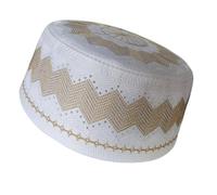 DEKKRYNFV Chapeau religieux confortable d'hiver chaud portable unisexe tricoté pour hommes, femmes et enfants chapeau musulman accrocheur, jaune, S