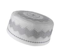 DEKKRYNFV Chapeau religieux confortable d'hiver chaud portable unisexe tricoté pour hommes, femmes et enfants chapeau musulman accrocheur, gris clair, M