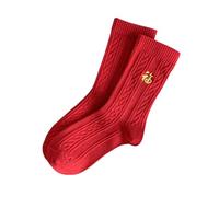 DEKKRYNFV Chaussettes fantaisie amusantes pour le Nouvel An chinois - Bottines décontractées pour mollet - Tube central - Cadeaux du Nouvel An chinois, b, taille unique