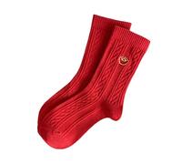 DEKKRYNFV Chaussettes fantaisie amusantes pour le Nouvel An chinois - Bottines décontractées pour mollet - Tube central - Cadeaux du Nouvel An chinois, E, taille unique