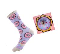 DEKKRYNFV Chaussettes fantaisie amusantes pour l'hiver - Chaudes - Tendance - Décontracté - À motifs - En forme de donuts - En coton, C, Taille unique