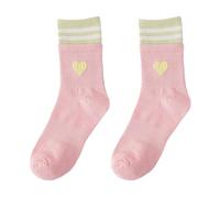 DEKKRYNFV Chaussettes pour femme avec imprimé cœur - Confortables et extensibles - Sans couture - Pour la marche et les entraînements - Chaussettes en coton confortables au quotidien, E, Taille unique