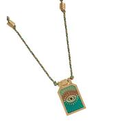 DEKKRYNFV Collier avec pendentif en forme de carte de tarot d'inspiration vintage - Style artistique rétro - Accessoire de mode pour femme