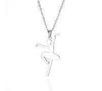 DEKKRYNFV Collier élégant avec pendentif danseuse de ballet artistique pour femme à la recherche d'élégance et d'équilibre, ne se décolore pas
