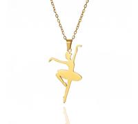 DEKKRYNFV Collier élégant avec pendentif danseuse de ballet artistique pour femme à la recherche d'élégance et d'équilibre, ne se décolore pas