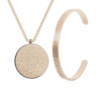 DEKKRYNFV Collier et bracelets vintage Ayatul Kursi avec pendentif calligraphie arabe