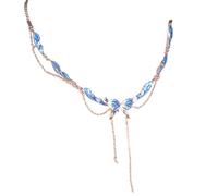 DEKKRYNFV Collier moderne en alliage avec pendentif papillon pour femme pour embellir n'importe quelle tenue avec une touche d'élégance Bleu