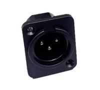DEKKRYNFV Connecteur XLR à 3 broches - Support de panneau de terminal droit - Verrouillage sécurisé - Coque en alliage ABS pour environnement bruyant - Connecteur XLR sans outil