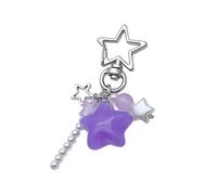 DEKKRYNFV Dragonne de téléphone couleur bonbon avec pendentif étoile en gelée - Porte-clés amovible pour téléphone portable - Accessoire portable pour femme - Porte-clés pour voyage