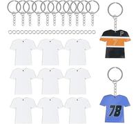 DEKKRYNFV Ensemble de porte-clés en acrylique à transfert de chaleur, porte-clés tendance par sublimation, ornement pour un usage quotidien
