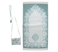 DEKKRYNFV Ensemble de tapis de prière musulmane avec sac et perles - Tapis de prière pour mariage musulman avec sac et perles