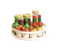 DEKKRYNFV Étagère rotative ronde réglable en métal pour comptoir de cuisine, salle de bain, base stable, présentoir rotatif pour produits cosmétiques