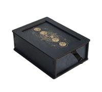 DEKKRYNFV Étui de rangement portable pour cartes de tarots en bois - Boîte de rangement pour cartes de tarots - Boîte de rangement pour divination - Boîte de rangement portable