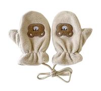 DEKKRYNFV Gants d'hiver avec sangle de cou réglable pour enfants, tissu polyester chaud, plusieurs couleurs disponibles pour les tout-petits et les adolescents, gants d'hiver adaptés aux enfants