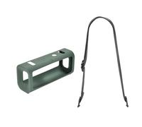 DEKKRYNFV Housse en silicone portable avec sangles de transport pour haut-parleur de terrain 3 haut-parleurs résistant à l'eau Sac de rangement