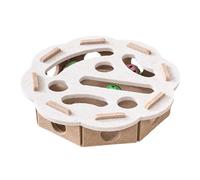 DEKKRYNFV Jouet puzzle en feutre pour chaton avec plusieurs trous interactifs - Jeu de défis mentaux - Divertissement intérieur - Plusieurs trous - Labyrinthe