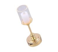 DEKKRYNFV Lampes modernes pour maisons de poupées miniatures avec abat-jour en verre transparent et effets d'éclairage chauds pour maisons de poupée 1/12