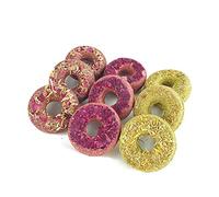 DEKKRYNFV Lot de 10 jouets à mâcher pour dents d'herbe, gâteau d'herbe naturelle, cage d'herbe pour petits animaux, gâteaux d'herbe faits à la main