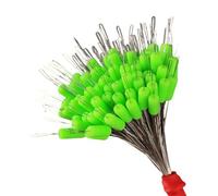 DEKKRYNFV Lot de 100 flotteurs ovales en silicone pour pêche - Accessoires de pêche - Perles flottantes