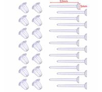 DEKKRYNFV Lot de 100 tiges et fermoirs de boucles d'oreilles pour oreilles sensibles Transparent Invisible Sport