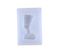 DEKKRYNFV Moule en silicone moulé en forme de pharaon égyptien pour fabrication de pendentifs créatifs en forme de portrait