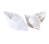 DEKKRYNFV Moules en silicone pour conque, ornements, boîte de rangement pour bijoux, moulage en résine époxy, pot de conque, plâtres, boîte de rangement de bijoux