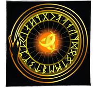 DEKKRYNFV Nappe de divinations avec symboles simples astrologie tarots nappe autels tissu divinations jeu de société accessoires autels tarots carte tissu