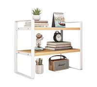 DEKKRYNFV Organisateurs de bureau en fer et bois pour économiser de l'espace - Convient pour la maison, le bureau, le dortoir, garde les livres et les fournitures propres