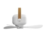 DEKKRYNFV Petit ventilateur de plafond portable d'intérieur ou d'extérieur avec télécommande LED pour dortoir