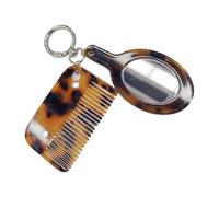 DEKKRYNFV Porte-clés à la mode multifonctionnel léopard peigne porte-clés pour soins capillaires élégants porte-clés créatifs porte-clés sac pendentif accessoire de mode porte-clés accessoire