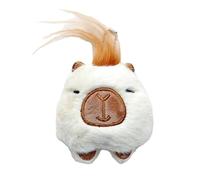 DEKKRYNFV Porte-clés en forme de Capybaras couineur en forme d'animaux en peluche pour femmes et filles, fait à la main, accessoire de sac, porte-clés effet sonore