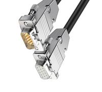 DEKKRYNFV Rallonge SVGA HDB15 avec double blindage 15 broches Câble coaxial mâle/femelle 150 cm de long Câble SVGA blindé en option