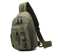 DEKKRYNFV Sac à bandoulière de rangement pour matériel de pêche en plein air, sac à bandoulière confortable avec support de canne à pêche, pochettes pour accessoires de rangement, b