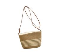 DEKKRYNFV Sac de plage en paille pour femme - Sac à bandoulière rayé - Sac à main tissé à la main - Messagers féminins - Shopping - Sortir ensemble - Bandoulière rayée - Tendance - Sac à main tissé