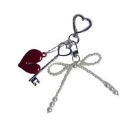 DEKKRYNFV Sangle de téléphone en forme de cœur en alliage pour clés, bijoux, sac, accessoire de mode, accessoire de fête, pendentif tendance pour sac à clés, organisateurs de voyage