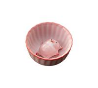 DEKKRYNFV Spit Bubble Under Bottom Funny Tea Cups Animal Inside Ceramics Water Cup Pig Figurines Céramique Tasse à thé Cadeau d'anniversaire Caché Animal à l'intérieur de la tasse à thé